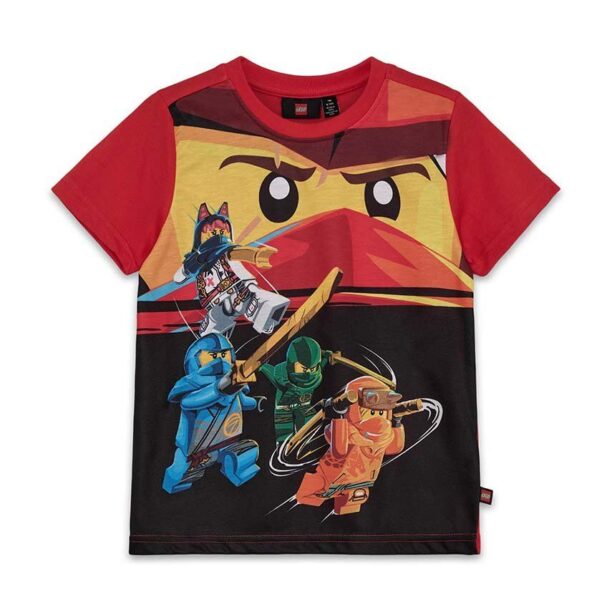 Lego tricou de bumbac pentru copii LWTANO 627 culoarea rosu