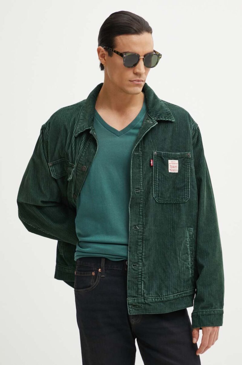 Levi's jacheta de bumbac culoarea verde