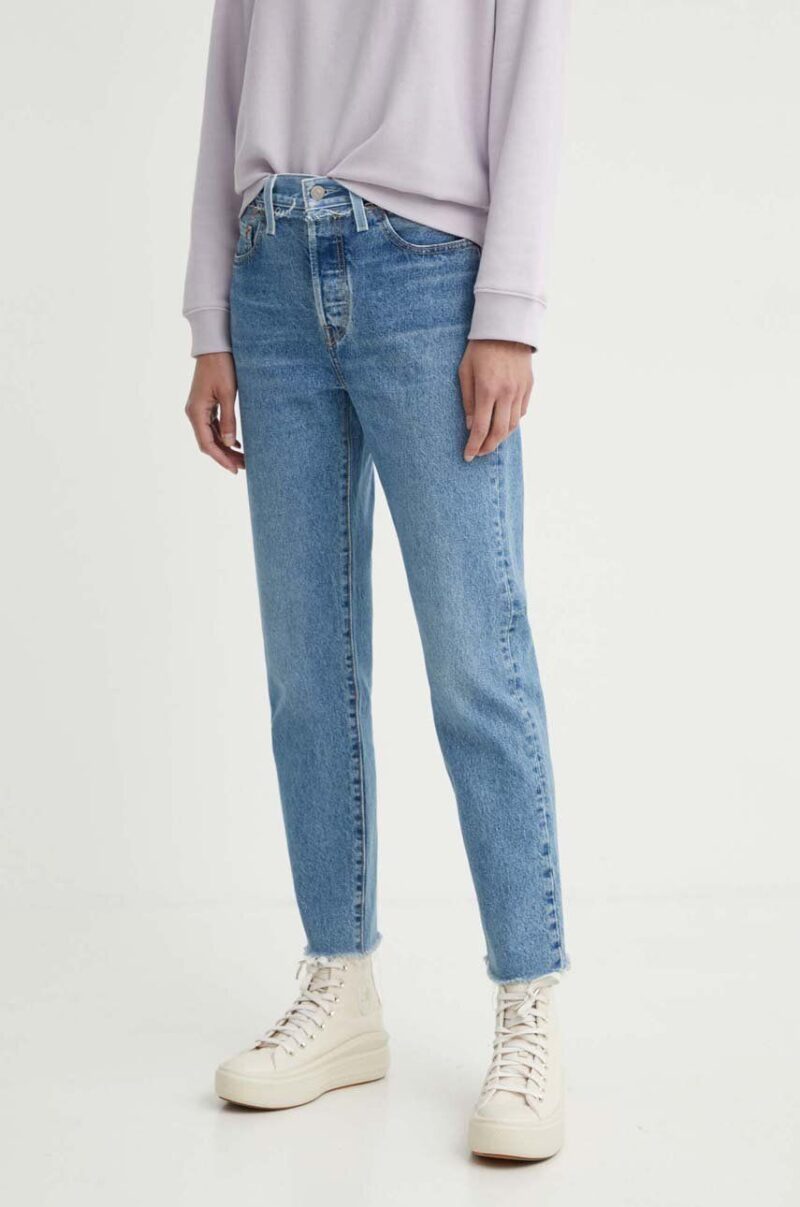 Levi's jeansi 501 CROP SPLIT CRAFT femei high waist