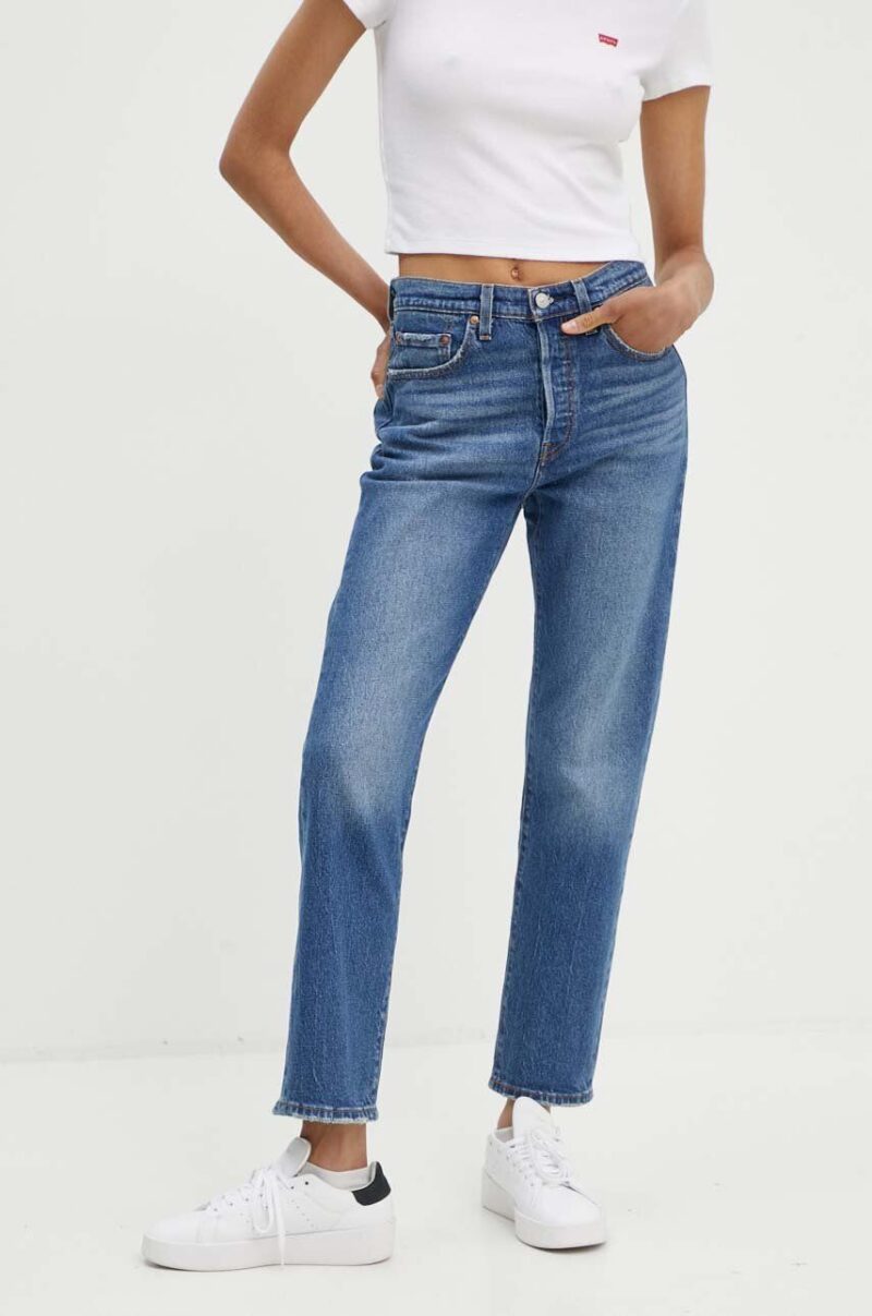 Levi's jeansi 501 CROP femei high waist