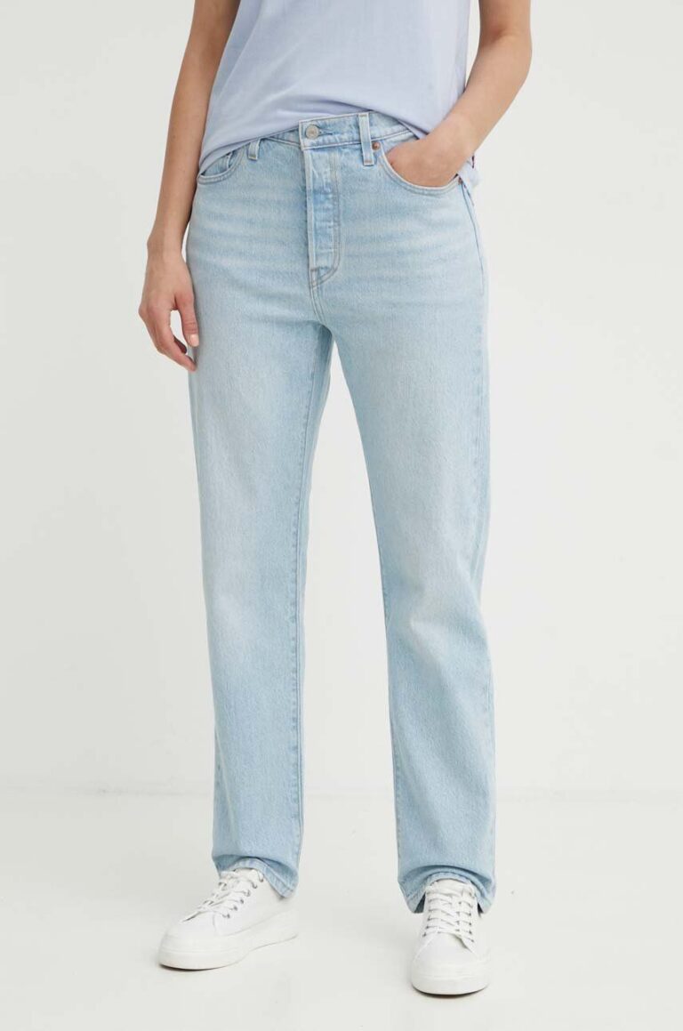 Levi's jeansi 501 CROP femei high waist