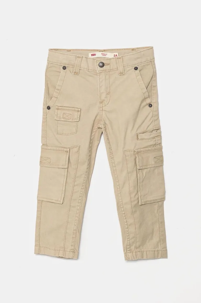 Levi's pantaloni copii REGULAR TAPER CARGO culoarea bej