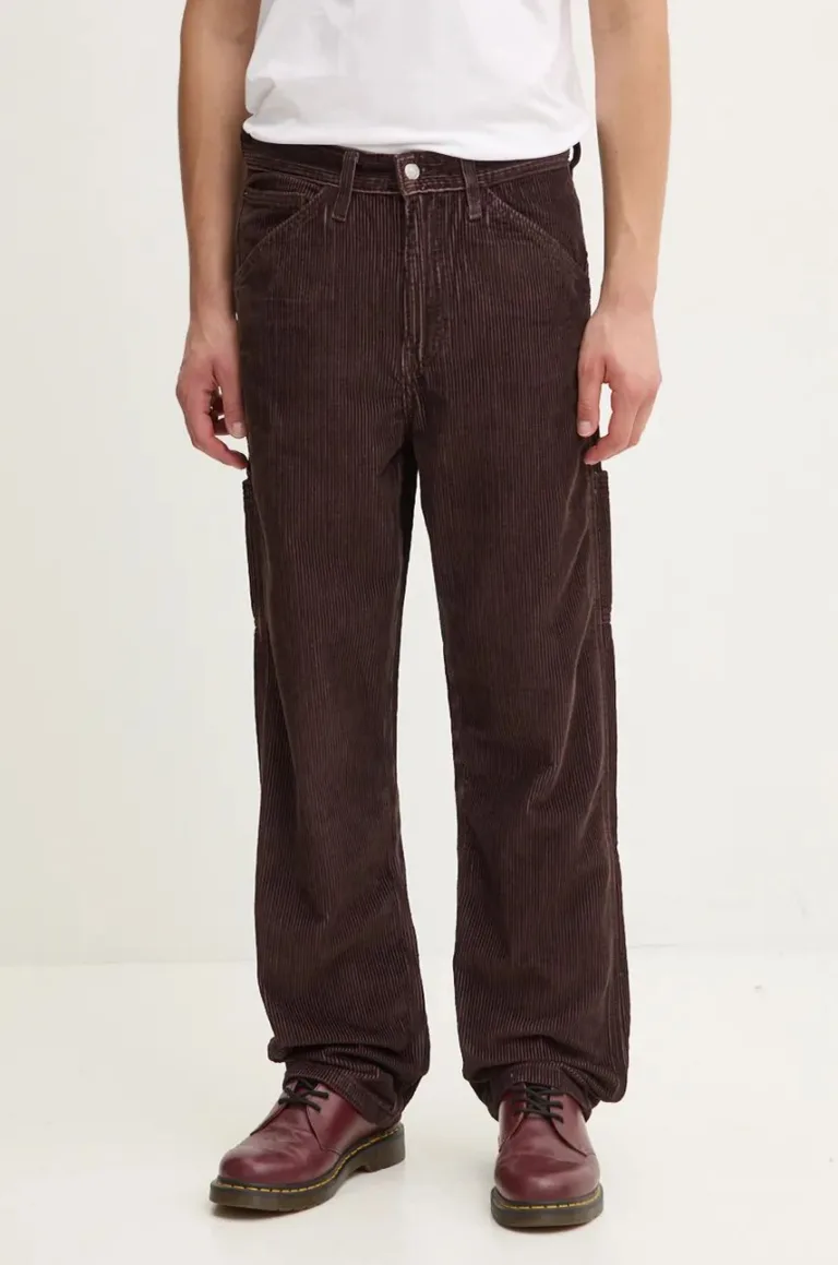 Levi's pantaloni de bumbac culoarea maro