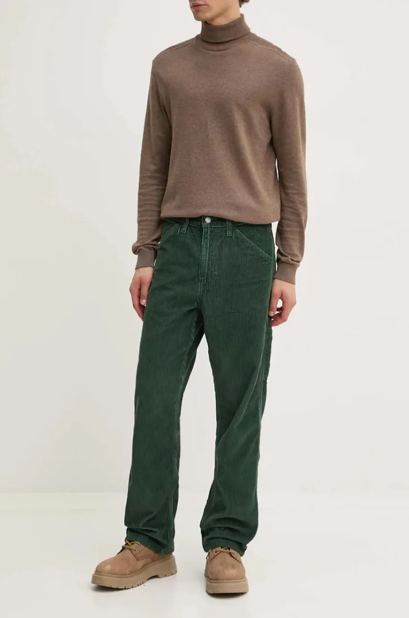 Levi's pantaloni de bumbac culoarea verde