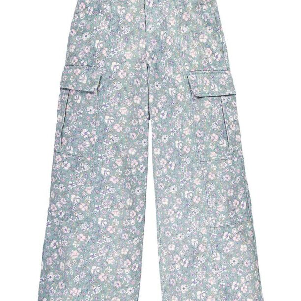 Levi's pantaloni de bumbac pentru copii TWILL '94 BAGGY WIDE LEG culoarea turcoaz