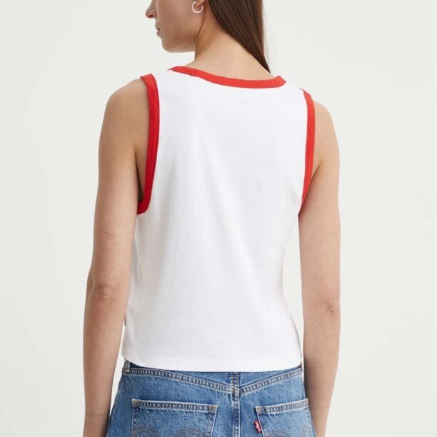 Levi's top din bumbac Pride culoarea alb preţ