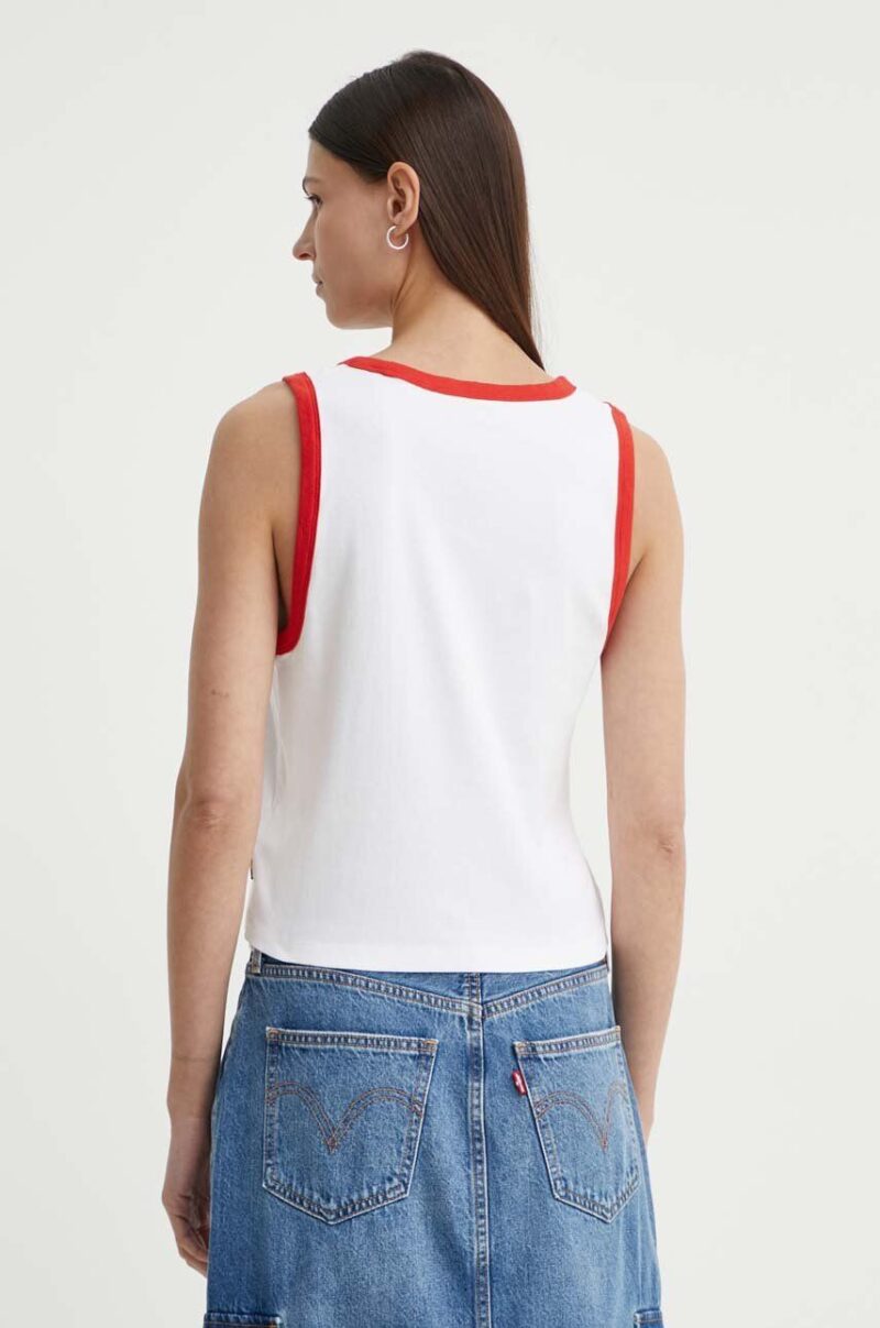 Levi's top din bumbac Pride culoarea alb preţ