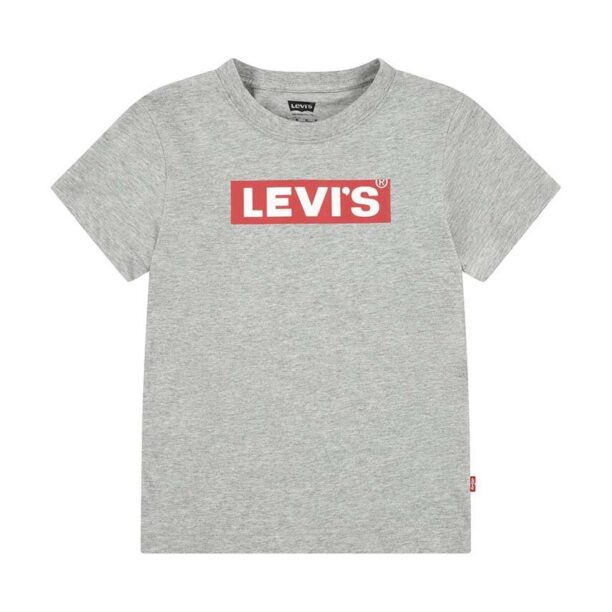 Levi's tricou copii BOXTAB TEE culoarea gri