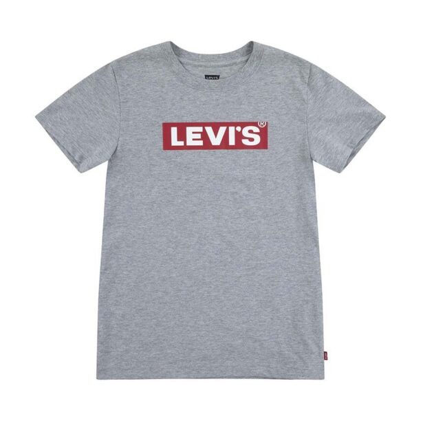 Levi's tricou copii BOXTAB TEE culoarea gri