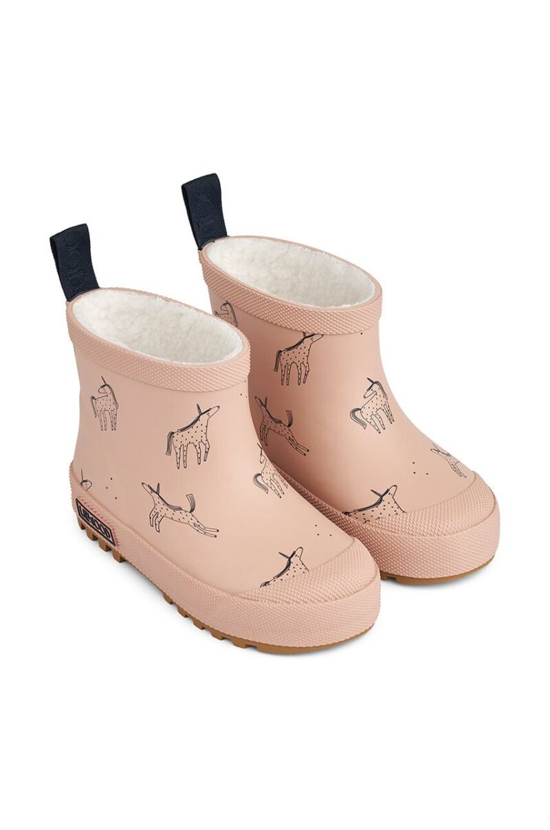 Liewood cizme copii Jesse Thermo Rainboot culoarea roz