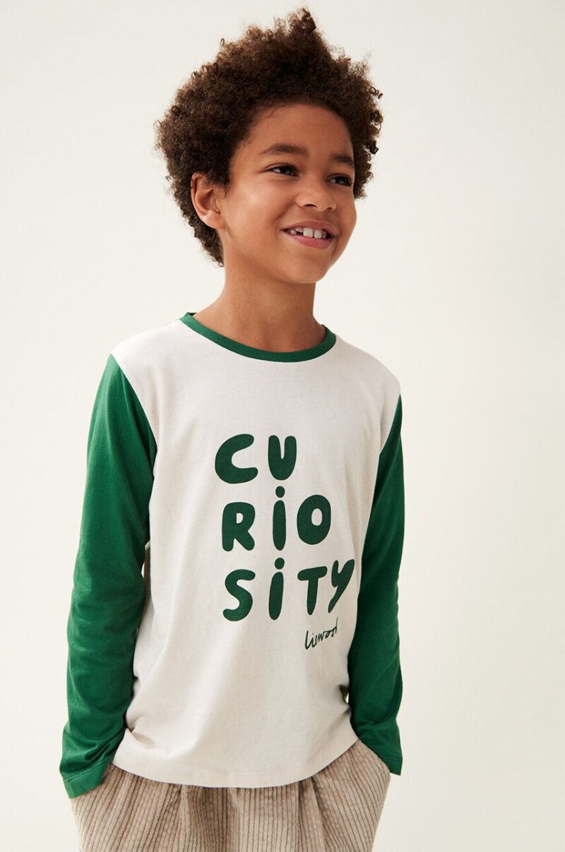 Liewood longsleeve din bumbac pentru copii Apia Placement Longsleeve T-shirt culoarea verde