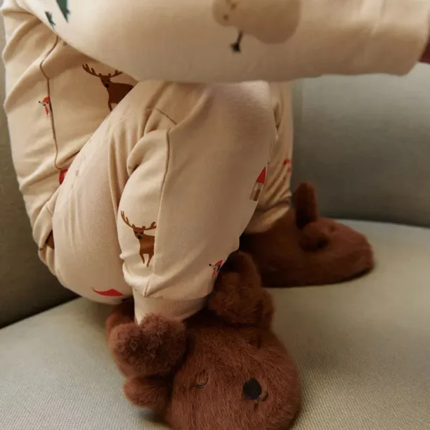 Liewood papuci copii Aviaja Reindeer Slippers culoarea maro