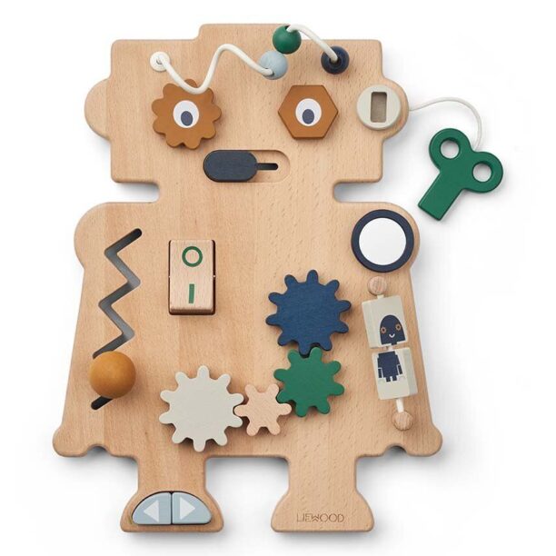 Liewood tăbliță senzorială Carola Robot Play Board LW19304 preţ