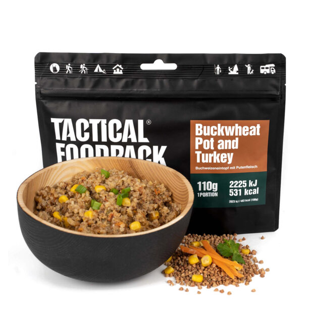 Liofilizata Tactical Foodpack Mancarica cu hrișcă și curcan 410 g