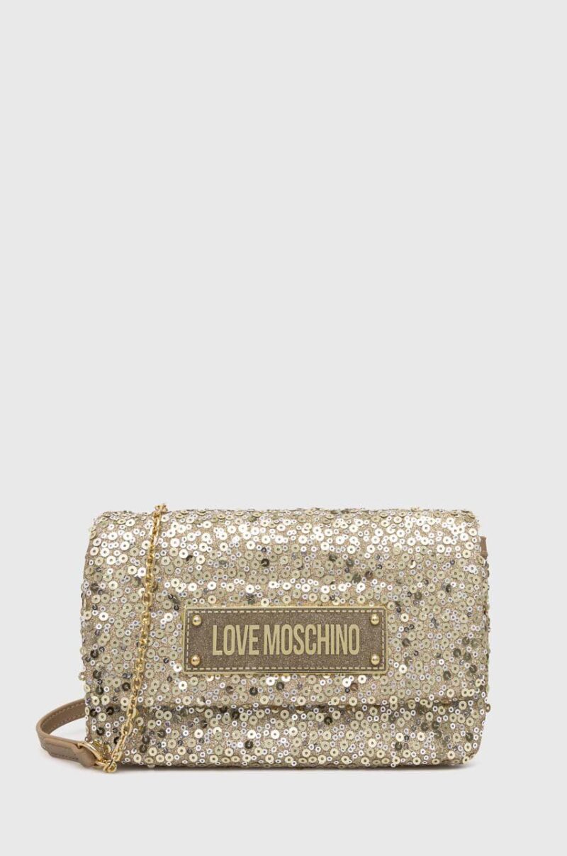 Love Moschino poseta culoarea auriu