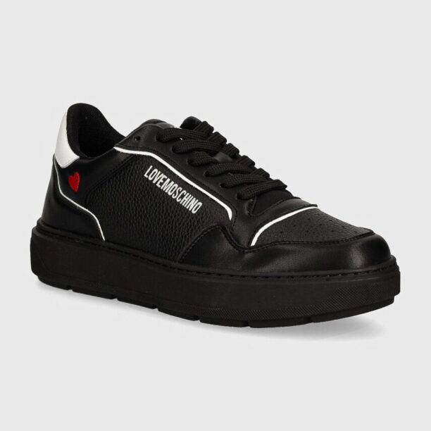 Love Moschino sneakers din piele culoarea negru