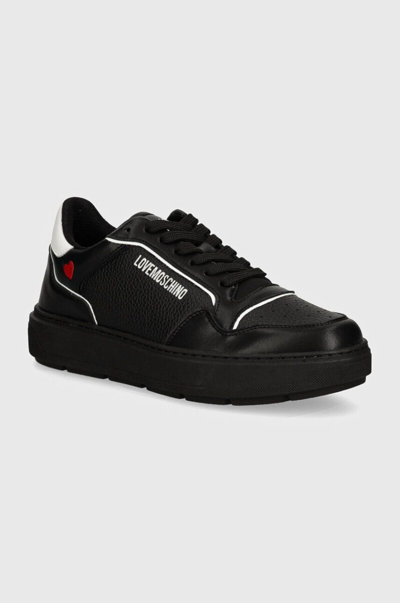 Love Moschino sneakers din piele culoarea negru