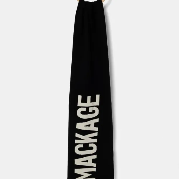 MACKAGE esarfa de lana culoarea negru