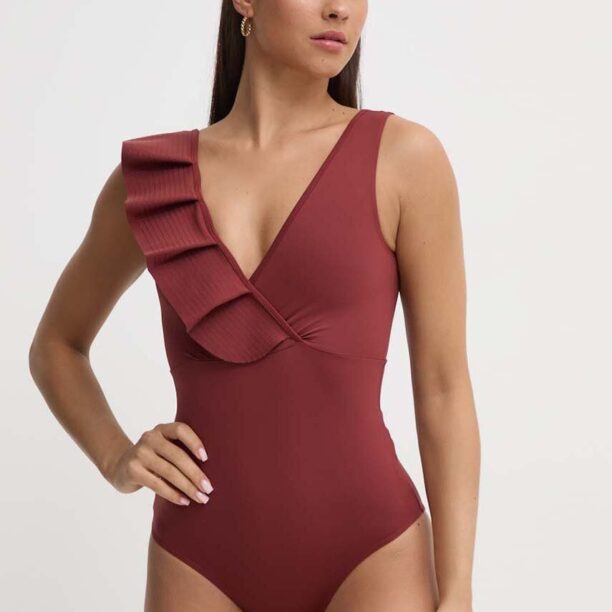 MAIO Paris costum de baie dintr-o bucată culoarea bordo