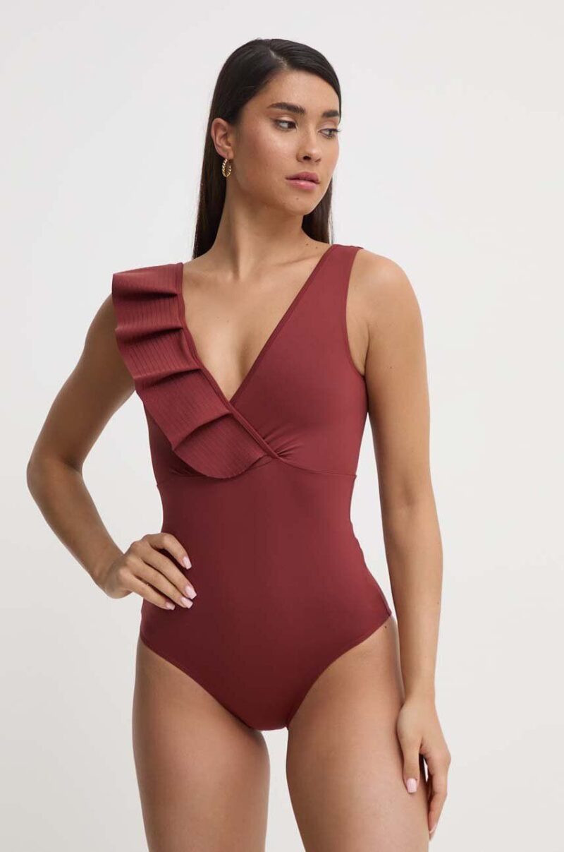 MAIO Paris costum de baie dintr-o bucată culoarea bordo