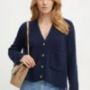 MAX&Co. cardigan din lana culoarea albastru marin