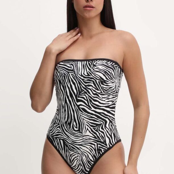 MICHAEL Michael Kors costum de baie dintr-o bucată BANDEAU ONE PIECE culoarea negru