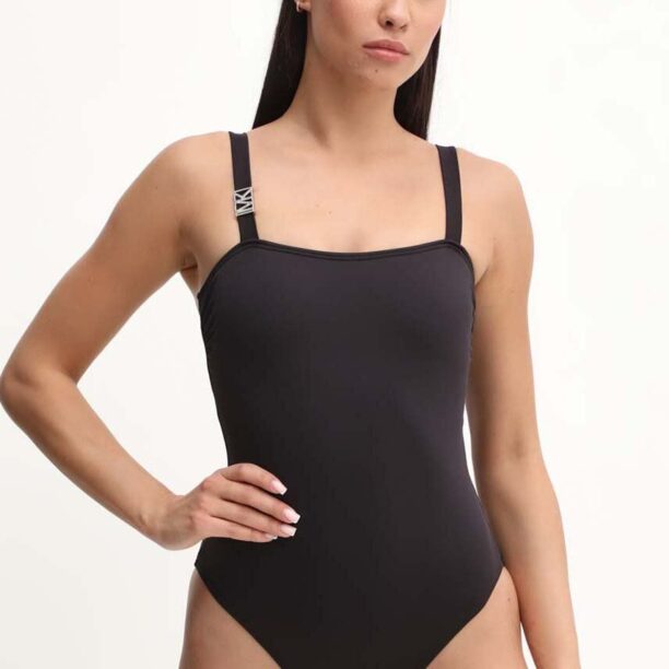 MICHAEL Michael Kors costum de baie dintr-o bucată SQUARE NECK ONE PIECE culoarea negru