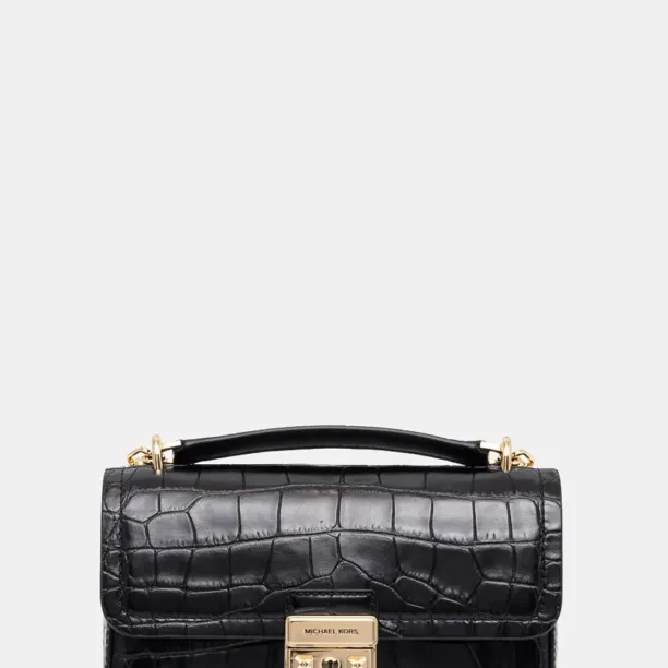 MICHAEL Michael Kors poseta de piele culoarea negru