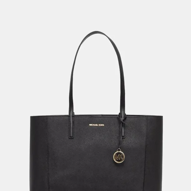 MICHAEL Michael Kors poseta de piele culoarea negru