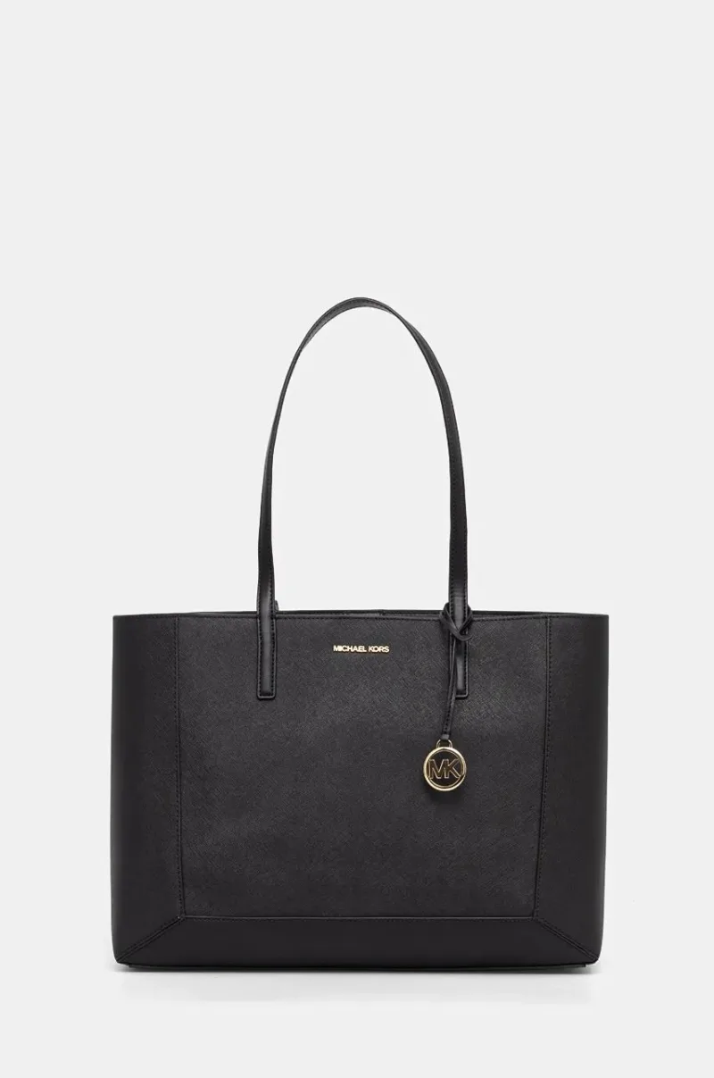 MICHAEL Michael Kors poseta de piele culoarea negru