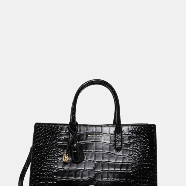 MICHAEL Michael Kors poseta de piele culoarea negru