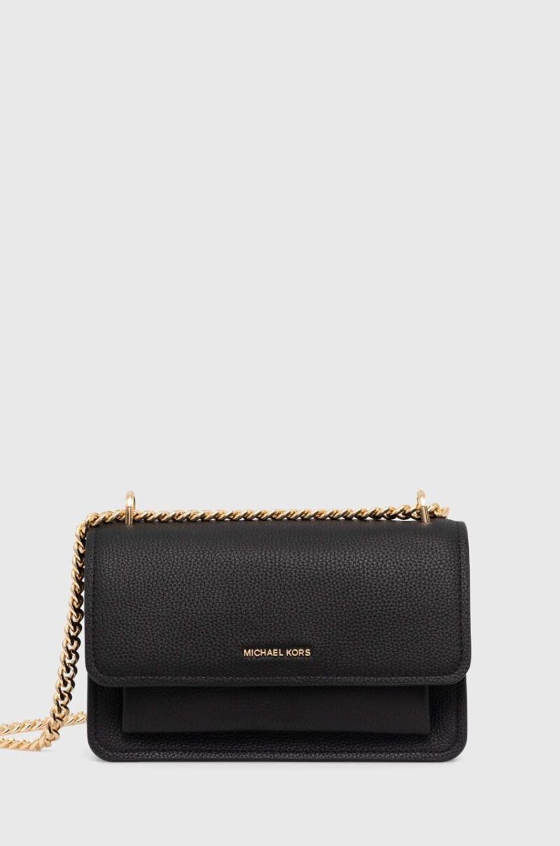 MICHAEL Michael Kors poseta de piele culoarea negru