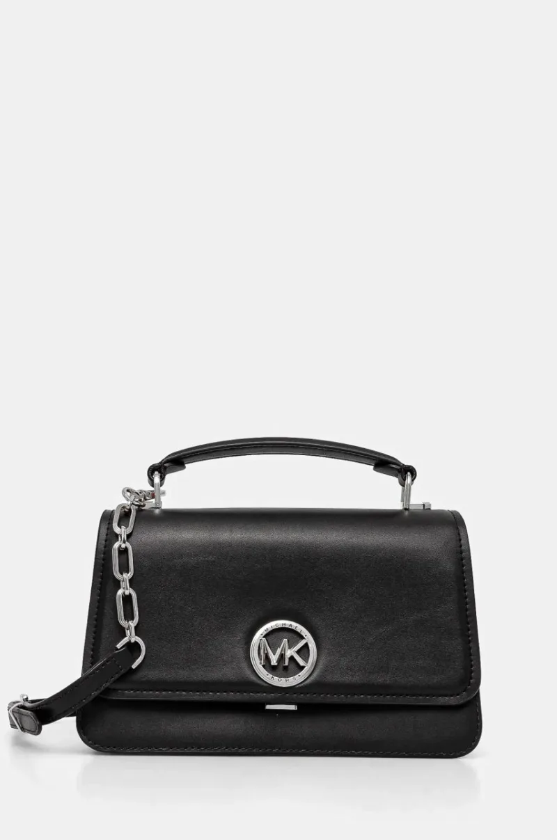 MICHAEL Michael Kors poseta de piele culoarea negru