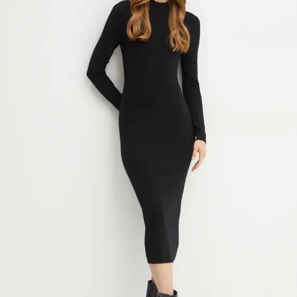 MICHAEL Michael Kors rochie din lana culoarea negru