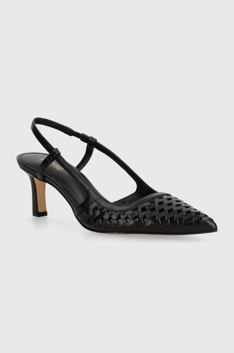 MICHAEL Michael Kors stilettos de piele Alora culoarea negru