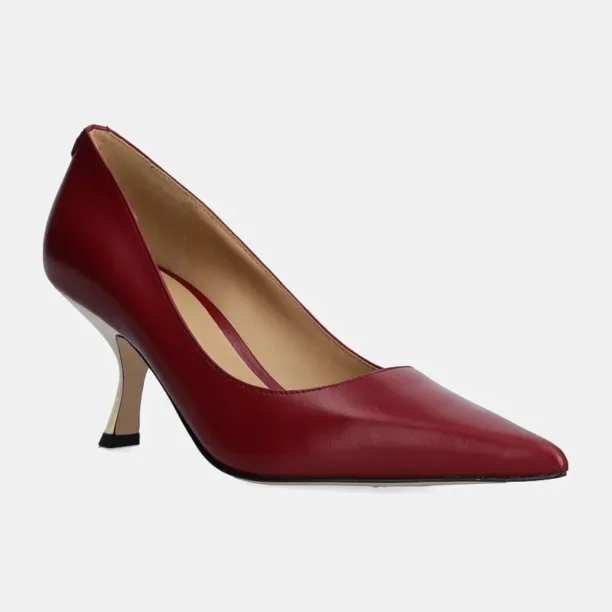 MICHAEL Michael Kors stilettos de piele Luna culoarea bordo