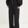 MSGM pantaloni din lana culoarea negru