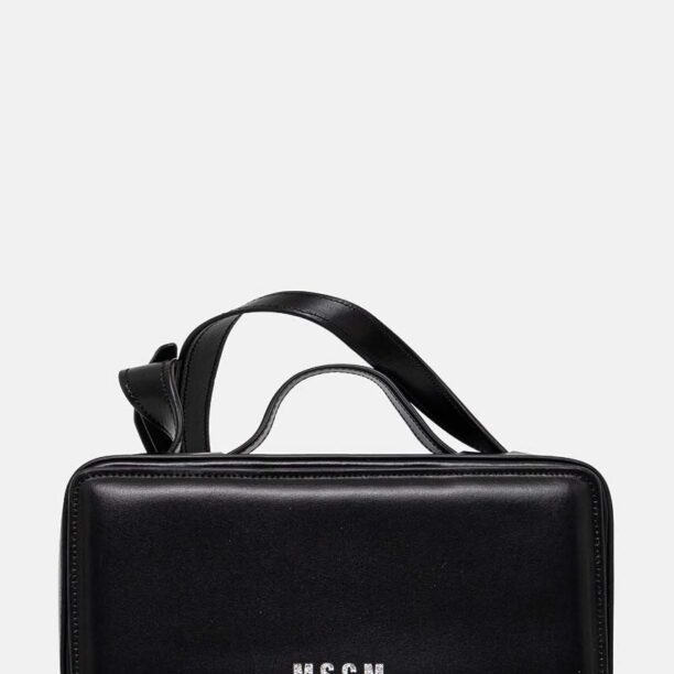 MSGM poseta de piele culoarea negru