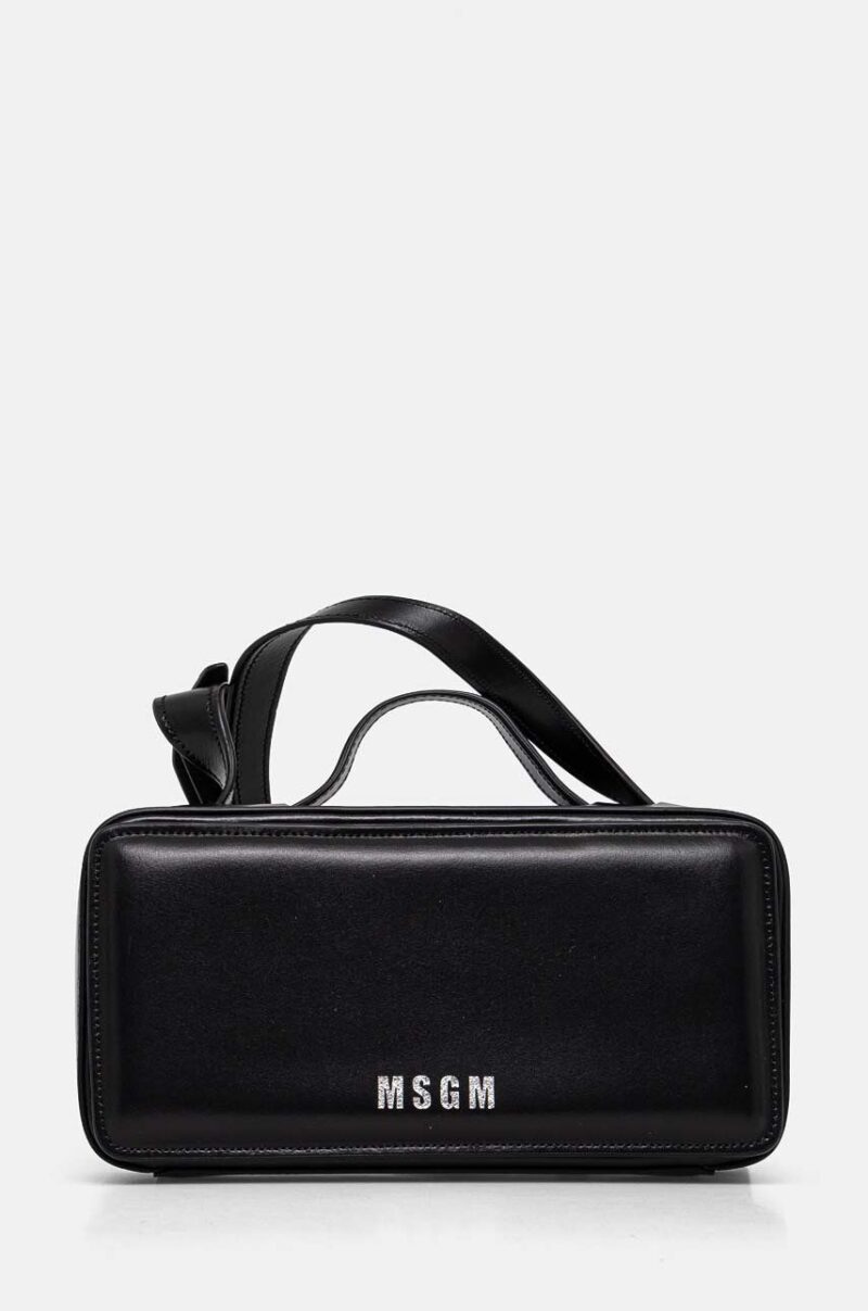 MSGM poseta de piele culoarea negru