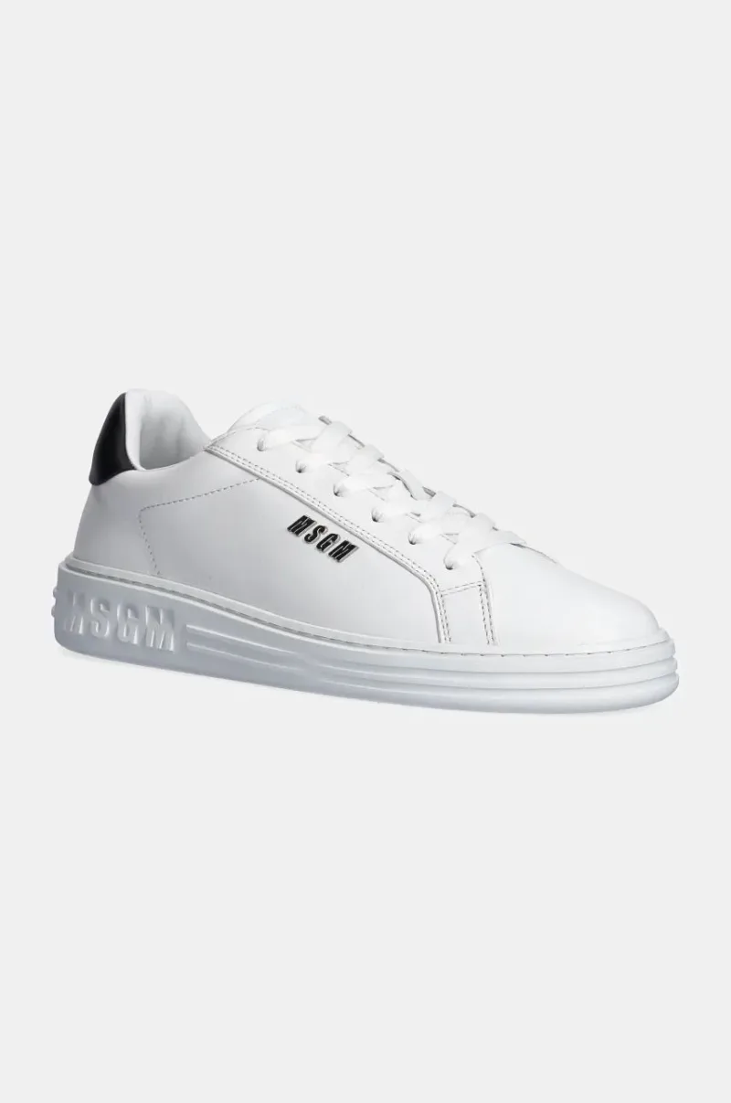 MSGM sneakers din piele culoarea alb