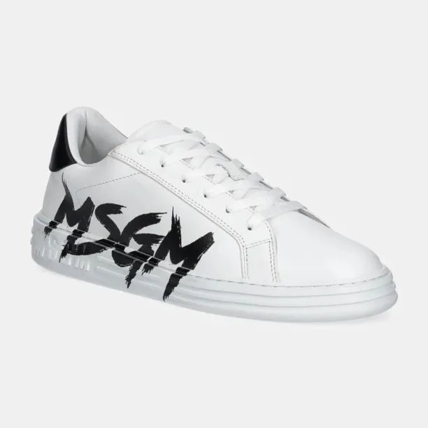 MSGM sneakers din piele culoarea alb