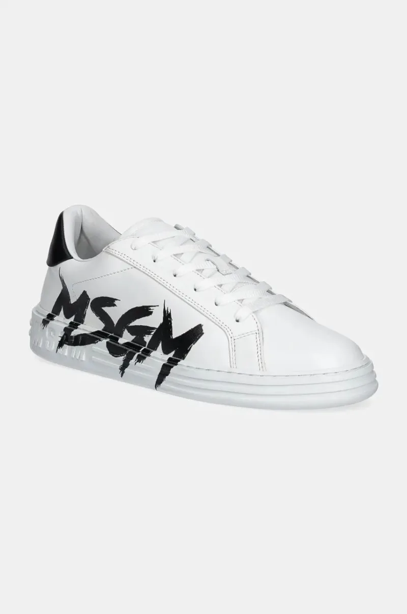 MSGM sneakers din piele culoarea alb