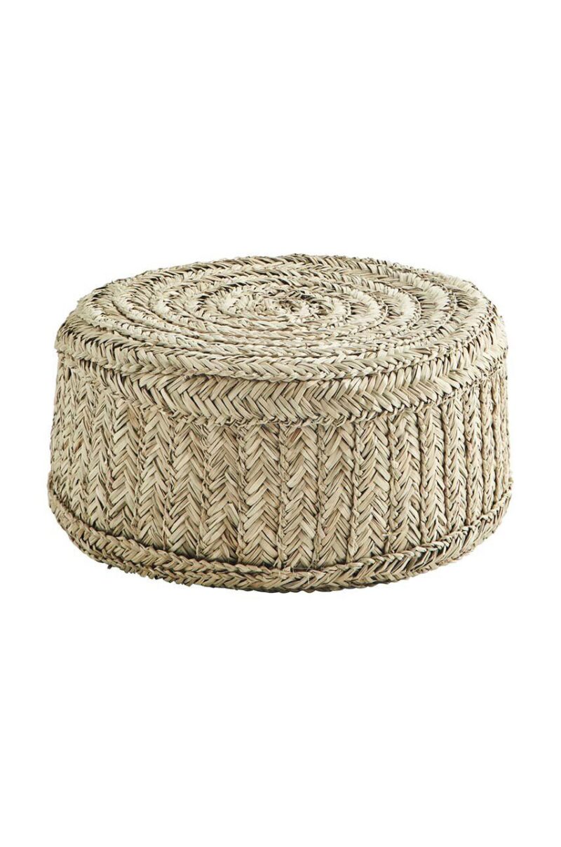 Madam Stoltz scaun de puf Seagrass Pouf