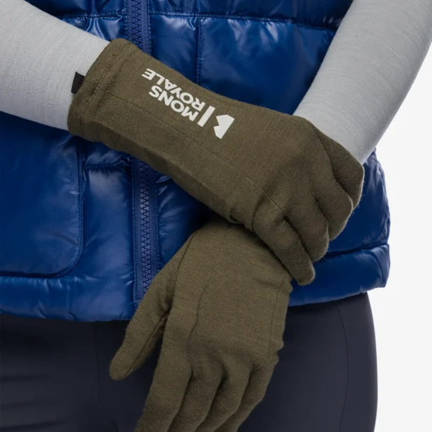 Mănuși Mons Royale Volta Merino Glove Liner - dark olive preţ