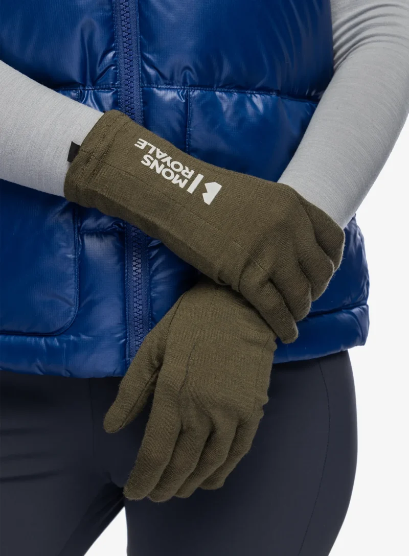 Mănuși Mons Royale Volta Merino Glove Liner - dark olive preţ