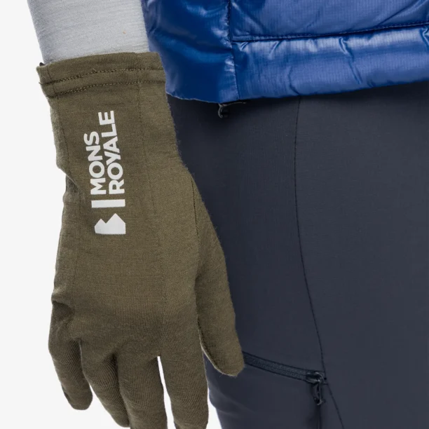 Preţ Mănuși Mons Royale Volta Merino Glove Liner - dark olive