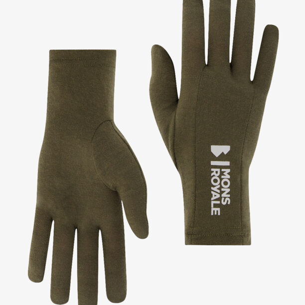 Mănuși Mons Royale Volta Merino Glove Liner - dark olive