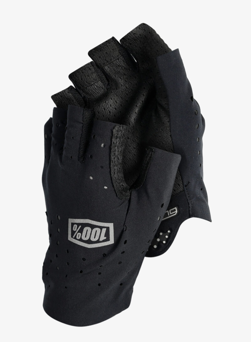 Mănuși fără degete femei 100% Sling Bike Short Finger Gloves - black/black