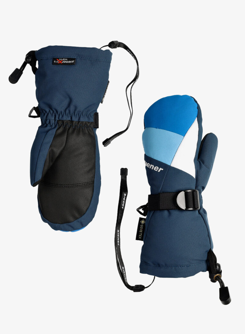 Mănuși pentru copii Ziener Lanic GTX + Gore Plus Warm Mitten Junior - hale navy preţ