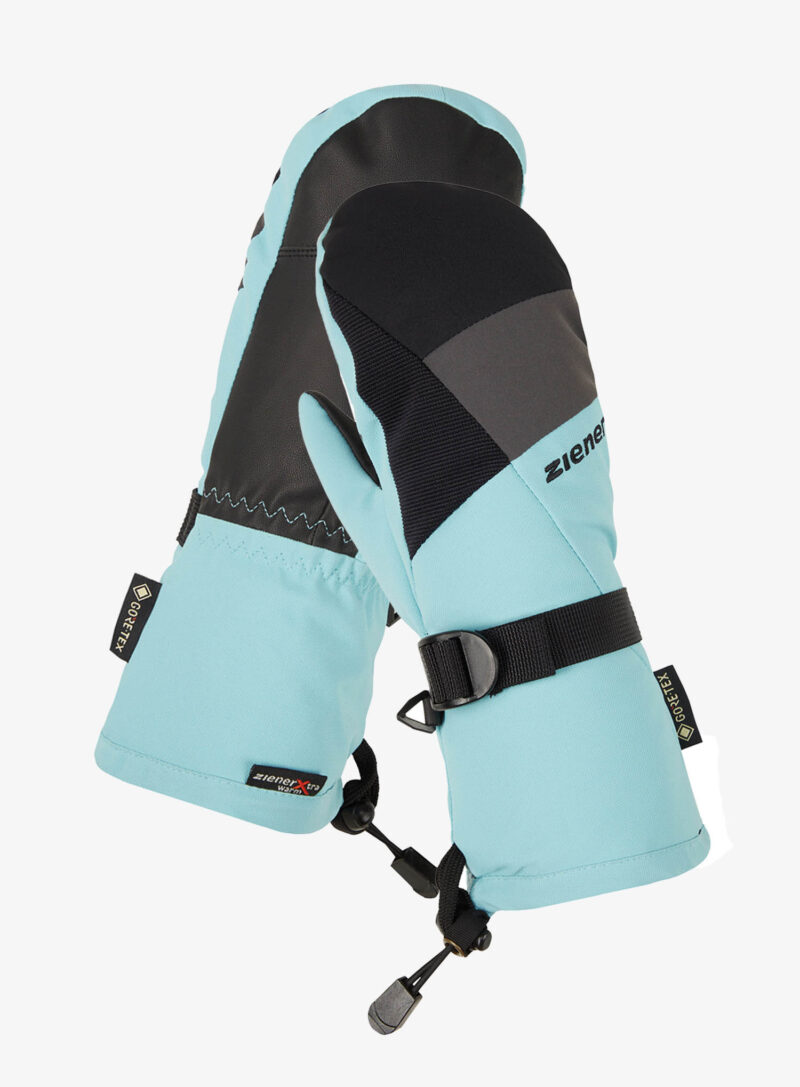 Mănuși pentru copii Ziener Lanic GTX + Gore Plus Warm Mitten Junior - river blue